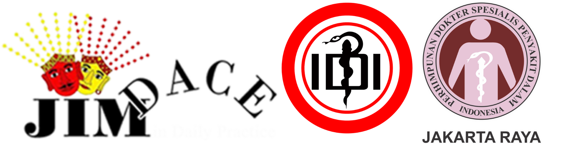 Logo JIMDACE, PAPDI JAYA, dan IDI